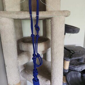 NWOT Blue Rope Halter w/ attached Lead Rope